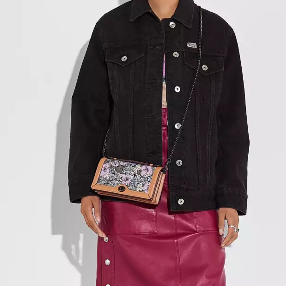 Coach Riley Chain Clutch with Heritage Floral Print
